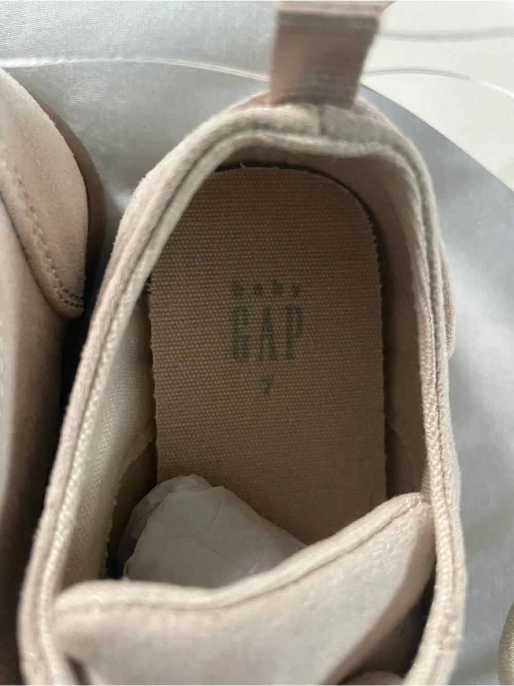 Baby GAP Cream Suede Dress Shoes